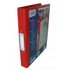 Elba Vision Ring Binder PVC Clear Front Pocket 4 O-Ring Size 25mm A4 Red Ref 100080880 [Pack 10]