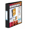 Elba Vision Ring Binder PVC Clear Front Pocket 2 O-Ring Size 25mm A5 Black Ref 100080885