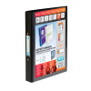 Elba Vision Ring Binder PVC Clear Front Pocket 2 O-Ring Size 25mm A4 Black Ref 100080891 [Pack 10]