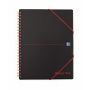 Black n Red Meeting Book Plastic Wirebound Rear Elasticated 3-Flap Folder A4plus Ref 100104323 [Pack 5]