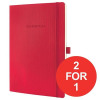 Sigel Conceptum Notebook Leather Look Cover 80gsm Plain 194pp A4 Red Ref C0218 [2 For 1] Jul-Sep 2017