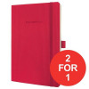 Sigel Conceptum Notebook Leather Look Cover 80gsm Ruled 194pp A5 Red Ref C0228 [2 For 1] Jul-Sep 2017