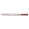 5 Star Office Ball Pen Clear Barrel Medium 1.0mm Tip 0.7mm Line Red [Pack 50] *2017 Mailer*