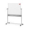 Nobo Mobile Whiteboard Easel Magnetic Steel Vertical Pivot W1200xH900mm Board Ref 190130