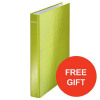 Leitz WOW Ring Binder 2 D-Ring 25mm Size A4 Green Ref 42410064 [Pack 10] [FREE Pen Pot] Jul-Sep 2017