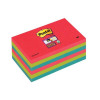 Post-it Super Sticky Colour Notes Pad 90 Sheets BoraBora 76x127mm Ref 655-6SS-JP [Pack 6]