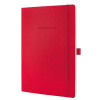 Sigel Conceptum Notebook Leather Look Soft Cover 80gsm 194pp Ruled A4 Red Ref CO315