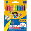 Bic Kids Plastidecor Crayons Colour Hard Long-lasting Sharpenable Vivid Assorted Ref 920299 [Pack 12]