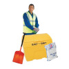 Winter Kit Salt Bin Yellow 200 Litre with Salt Bag White 2 x 25kg and Shovel Gloves Hi-Vis Jacket