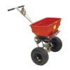 Salt Spreader Coverage 3m Capacity 36kg Pneumatic Tyres Rain Cover Hopper Screen Red