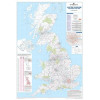 Map Marketing UK Postcode Areas Map Framed Ref FRAM-BIPA