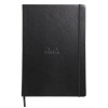 Rhodia Webnotebook Leatherette Hardcover 96 Lined Sheets A4 Black Ref 118369C