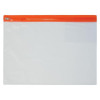Zip Pouch Heavy-duty PVC Clear with Coloured Seal A4 Assorted [Pack 10]