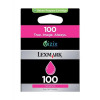 Lexmark No. 100 Inkjet Cartridge Return Program Page Life 200pp Magenta Ref 14N0901E