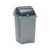 Addis Roll Top Bin Plastic 25 Litres Metallic Silver