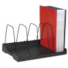 Adjustable Book Rack 6 Wire Dividers W388xD275xH220mm Black