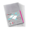 Rexel Anti Slip Pockets Multipunched Polypropylene A4 Clear Ref 2102383 [Pack 10]