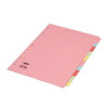 Concord Subject Dividers 160gsm 10-Part Multipack A4 Assorted Ref 72090 [Pack 5]