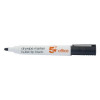 5 Star Office Drywipe Marker Xylene/Toluene-free Bullet Tip 3mm Line Black [Pack 12]
