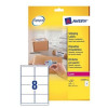 Avery Addressing Labels Laser Jam-free 8 per Sheet 99.1x67.7mm White Ref L7165-40 [320 Labels]