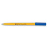 5 Star Office Ball Pen Yellow Barrel Fine 0.7mm Tip 0.3mm Line Blue [Pack 50]