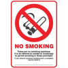Stewart Superior No Smoking Sign for Windows Self-Adhesive Double Sided Vinyl A6 Ref SCPO004