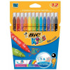 Bic Kids Couleur Felt Tip Pens Ultra-washable Water-based Medium Tip Assorted Ref 841798 [Pack 12]