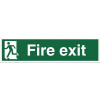 Stewart Superior Fire Exit Sign Man Left and Right 135x150mm Self-adhesive Vinyl Ref NS010