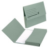 5 Star Office Document Wallet Half Flap 250gsm Recycled Capacity 32mm Foolscap Green [Pack 50]