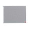 5 Star Office Felt Noticeboard with Fixings and Aluminium Trim W900xH600mm Grey