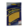 Sellotape Sticky Hook Pads 96 Pads 20x20mm Yellow Ref 504050
