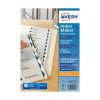 Avery IndexMaker Divider Set Polypropylene A4 10-Part Clear Ref 05113081 L7410-10M