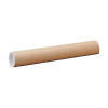 Postal Tube Cardboard with Plastic End Caps L610xDia.76mm [Pack 12]