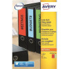 Avery Filing Labels Laser Lever Arch 4 per Sheet 200x60mm Assorted Ref L7171A-20 [80 Labels]