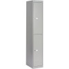 Bisley Locker Deep Steel 2-Door W305xD457xH1802mm Goose Grey Ref CLK182-73