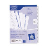 Avery Index Multipunched A-Z 26-Part A4 White Ref 05231061