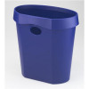 Avery DR500 Waste Bin with Rim Flat Back 18 Litres W350xD250xH340mm Blue Ref DR500BLU