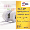 Avery Labels for Labelling Gun 1-Line Removable White 12x26mm 1500 per Roll Ref PLR1226 [Pack 10]