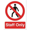 Stewart Superior Staff Only Self Adhesive Sign Ref P085SAV