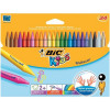 Bic Kids Plastidecor Crayons Colour Hard Long-lasting Sharpenable Vivid Assorted Ref 829772 [Pack 24]