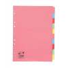 Concord Subject Dividers 160gsm 10-Part Multipack A4 Assorted Ref 72090 [Pack 5]