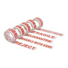 5 Star Office Printed Tape Handle with Care Polypropylene 50mm x 66m Red on White [Pack 6]