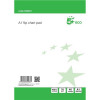 5 Star Eco Flipchart Pad Recycled Perforated 70gsm 40 Sheets A1 White [Pack 5]