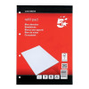 5 Star Office Refill Pad Headbound Feint Ruled 4-Hole Punched 80 Sheets A4 [Pack 10]
