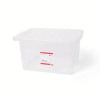 5 Star Office Storage Box Plastic with Lid Stackable 35 Litre Clear
