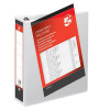 5 Star Office Presentation Ring Binder PVC 4 D-Ring 50mm Size A4 White [Pack 10]