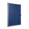 5 Star Office Noticeboard Glazed Lockable Aluminium Trim W900xH600mm
