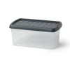 5 Star Elite Storage Clip Box Plastic Stackable with Lid 2.5 Litre Clear