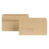 5 Star Office Envelopes Recycled Lightweight Wallet Gummed Window 75gsm Manilla DL [Pack 1000]