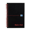 Black n Red Notebook Soft Cover Wirebound Perforated 90gsm Ruled 100pp A6 Ref 100080490 [Pack 10]